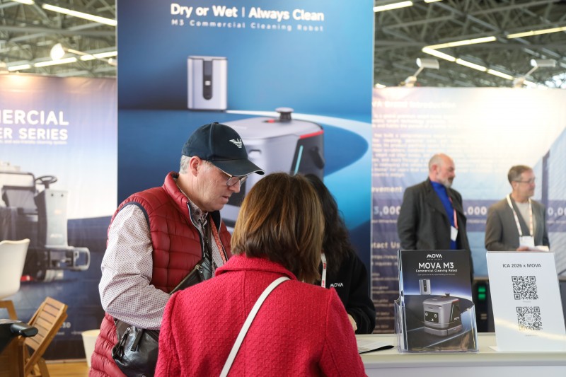 MOVA M3亮相2026荷兰清洁展，携前扫后洗与水箱革新，破解商用清洁效率痛点