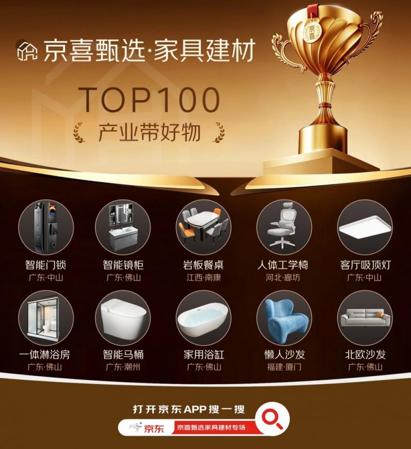 京东京喜精选100款源头家具建材好物：从选厂到售后，帮用户省心买