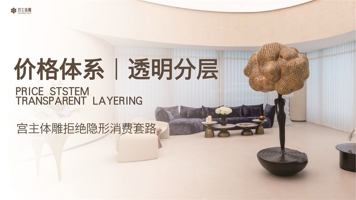 价格体系｜透明分层，完整可查，宫主体雕拒绝隐形消费套路